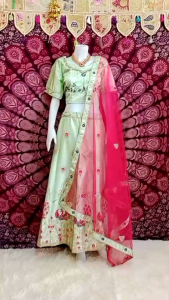 ✈️แลงก้าพร้อมใส่ งานอินเดียนำเข้า งานตัดเย็บเรียบร้อย เสื้อ+กระโปรง+ผ้าคลุม สวยเลอค่าดุจมหารานี