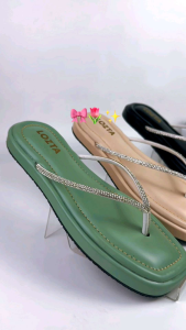 LOZTA Sandal Jepit Wanita Terbaru Diamond Putih