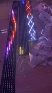 1 Set Strobo kaca Truk Canter 140cm 5 baris animasi Text WiFi