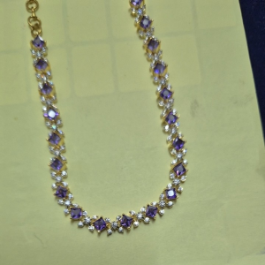 Purple Neckset With Earrings - Premium Quality Jewelry & Accessories For Festive