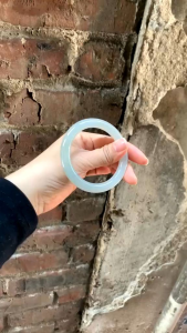 Jade bangle 55.4mm singapore can view and try grade A