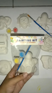 Patung lukis anak/Patung lukis gypsum/Suvernir ultah anak
