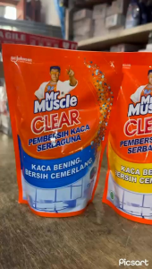 Isi Ulang Mr. Muscle Clear Pembersih Kaca Serbaguna Pouch 400ML ( Apple • Lavender • Original • Lemon )