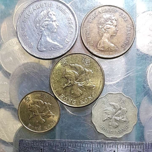 Koin Hongkong Koleksi kuno Jadul 5 Keping Campur BEKAS