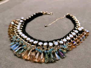DaVee | Vintage Resin beaned imitation stones Necklace choker layer necklace