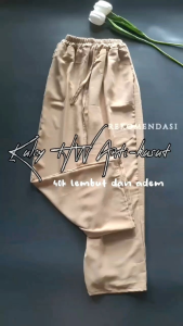 Si - Celana Kulot Crinkle Airflow Model Tali Serut Pinggang Kulot Panjang Wanita Premium