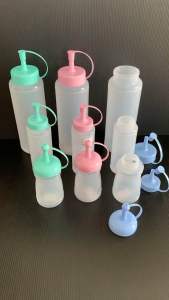 ขวดซอส ขวดใส่ซอส ขวดใส่นมข้น มีฝาปิด ขวดซอสขนาดเล็กและใหญ่