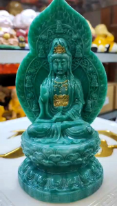 Tượng quan âm bồ tát ngồi trên tòa sen (9*20)