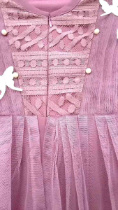 GAMIS TANIA KUPU WARNA PEACH SIZE M L XL / GAUN WISUDA / BRIDESMAID / GAMIS WANITA TERBARU / BAJU PESTA MUSLIMAH