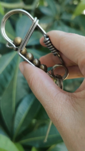 Handcrafted Stainless Steel Key Holder Keychain Brass Ball Beads Premium Heavy Duty EDC Organizer