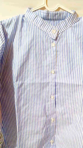 promo kemeja salur atasan wanita stripe lengan panjang bisa (COD)