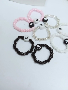 Yasafa Cincin Manik Korea Custom Inisial Huruf