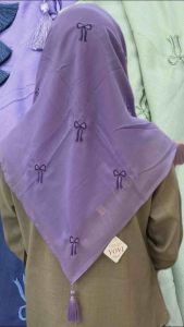 Hijab Segi Empat Coquette Pita Paris Jadul Tasel Premium // Jilbab SegiEmpat Coquetta Pita Tabur