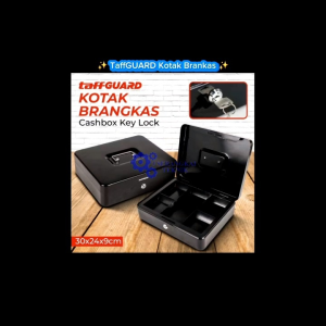 TaffGUARD Kotak Brankas Uang Cash Safebox Key Lock 30x24x9cm - 300A