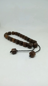 Gelang Kayu Kelor Jawa Motif Marjan Benang Tarik H378