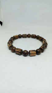Gelang Kayu Liwung Macan Bulat Kombinasi Marjan H375