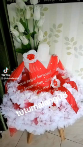 dress petite karnaval megar extra bisa request warna + free bando