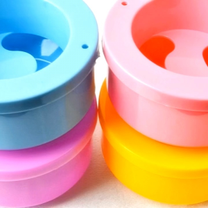 Khay ngâm móng tay tròn - Dụng cụ chuyên dụng làm móng ( giao màu ngẫu nhiên )