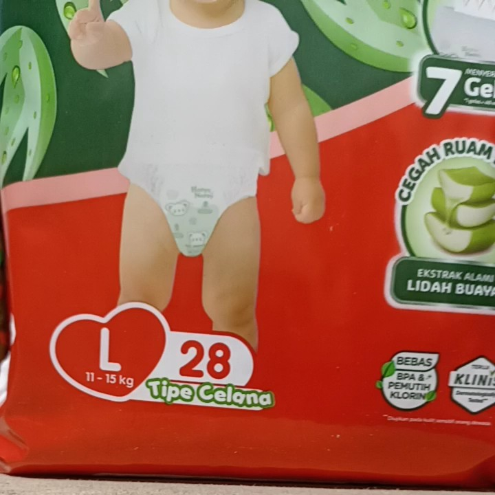 Pampers Bayi Happy Nappy Happy Nappy Smart Pants Popok Bayi Sekali Pakai  Size L 28