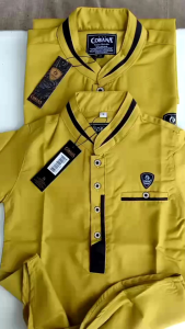 Aqmarstore11 - Baju Koko Ayah Dan Anak Warna Lemon Lime Toyobo Premium