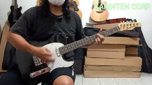 Gitar Elektrik SARINTEN Tele: Gitar Hitam Gloss untuk Semua Genre