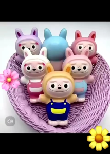 Mainan Squishy Pencet Labubu Led / Mainan Squishy Slowmo Labubu Pencet Led Mainan Pencet Penghilang Stress / Squishy Labubu Led