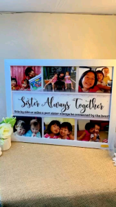 Cetak Photo Foto Bayi Bingkai Custom Hadiah Pigura Kelahiran Bayi Pajangan Dinding Newborn 1Tahun