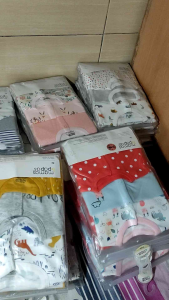 Baju bayi Sleepsuit mamas & Papas Premium Import 3 pics Jumper panjang bayi murah Motif