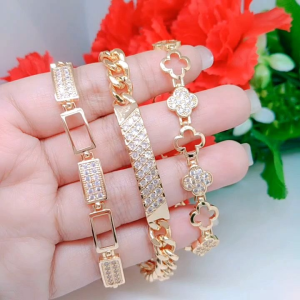Gelang Tangan Rantai Simpel Elegan Cocok Untuk Harian Lapis Emas Tidak Mudah Pudar Termurah Terlaris