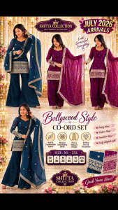 [PRE-ORDER] 2026 JULY NEW ARRIVAL BOLLYWOOD EMBROIDERY PALAZZO SUIT SET WITH DUPATTA SIZE XS TO 2XL ( DELIVERY 10 WORKING DAYS) ETA: 2026-12-30 | LUXURY BOLLYWOOD SALWAR KAMEEZ SET WITH DUPATTA | INDIAN WEDDING PARTY WEAR EMBROIDERED SUIT SET