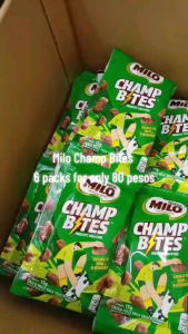 Nestle Milo Champ Bites 15g chocolate malt milk snack bites 6 packs - 80 pesos