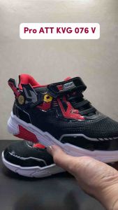 Sepatu Pro Att KVG 076 V Hitam/Merah Ukuran 28-33