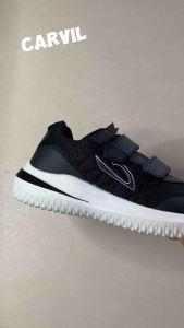 Sepatu Carvil RYUJI Hitam/ Putih Hitam/ Hitam Size 31-38