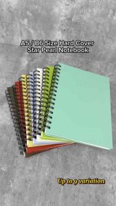 Hard Cover Lined Notebook A5 B6 Minimalist Notebook Wire-O Binding Single Ruled Note Star Pearl Personal Diary Journal Sketchbook Plain Buku Latihan