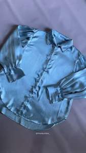 Shimmer Shirt // Atasan Kemeja wanita basic cradenza silk polos premium // Kemeja formal casual korean look