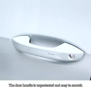 8Pcs Stiker Transparan / Bening Pelindung Handle Bowl Pintu Mobil Silikon Anti Lecet Transparan HM073