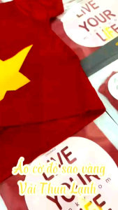 Áo cờ đỏ sao vàng chất đẹp thun lạnh Minky Mom cho bé 9- 25 kg