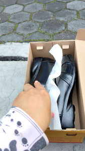 D&F A08 | Sepatu Pantofel Kulit Wanita Sepatu Selip On Loafer wanita Sepatu Hak 3 cm Ukuran Besar 36-43