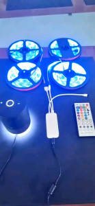 Paket RGB / Lampu Strip LED RGB 5050 FULL COLOUR Sensor 5M 10M Lengkap Adaptor Remote