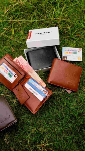 Dompet Pria Kulit Magetan Asl Leather Halus mengkilap 2 baris slot Card