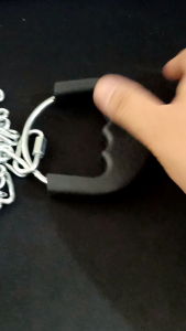 ที่จับโซ่จูงสุนัข(หุ้มยางซิลิโคนดำ) ตัวจับโซ่จูงหมา