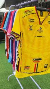 Oxy shop🔺Tids-02 เสื้อกีฬาพิมพ์ลายคอวี ผ้าไมโครเกรดพรีเมี่ยมใส่ได้ทั้งชายและหญิง