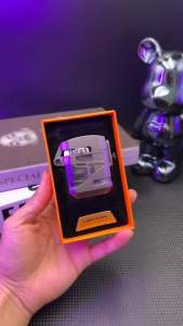 HỘP QUẸT BẬT LỬA GA KHÒ VUÔNG KÈM ĐÈN NHẤP NHÁY THIẾT KẾ NẮP ĐỘC LẠ