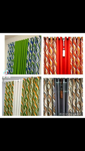 3in1 & 1pc ring curtain crystalis cotton critona(semi blockout curtain)