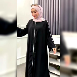 Kaftan terbaru gamis bordir kekinian Ld 110 cm Pb 135cm