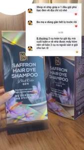 [MẪU MỚI_Chính Hãng Hàn Quốc] Dầu gội phủ bạc saffron tây á chai 500ml. Thuốc nhuộm tóc nhuỵ hoa nghệ tây hàn quốc hàng chính hãng màu đen và nâu đen.