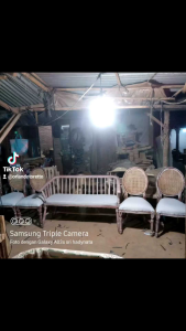 Set pelaminan kursi racoco salur white wash Murah Terbaru