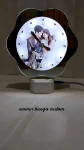 Cermin Jam Bunga Flower Kado Kaca Unik Voraca Magic Mirror Hadiah Murah