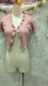 Áo Khoác Len Croptop 2 hand - Size S(#A160)