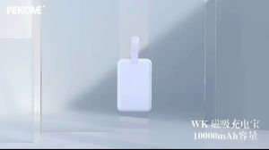 Wekome Wireless + Build-In Cable Power Bank ✅ 100% Original ✅ Magnetic Charging ✅ PD Fast Charging ✅ Ready Stock